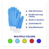Microfiber Dusting Gloves And Mitts, Blue With White Cuffs, 2 Gloves, 2 Mitts