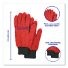 Microfiber Dusting Gloves, Coral With Black Cuffs, 4 Gloves