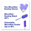 Four-Piece Dusting Set, Extendable Duster, Flexible Wand, 2 Gloves, Purple