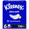 Ultra Soft Facial Tissue, 3-Ply, White, 120 Sheets/Box, 6 Boxes/Pack, 4 Packs/Carton