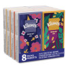 On The Go Packs Facial Tissues, 3-Ply, White, 10 Sheets/Pouch, 8 Pouches/Pack, 12 Packs/Carton