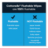 Fresh Care Flushable Cleansing Cloths, 1-Ply, 5 x 7.25, White, 168/Pack