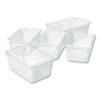 Cubby Bin, 1.8 Gal, 7.8" x 12.09" x 5.18", Translucent, 5/Pack