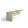 Alera Seville Series D-Top Peninsula With Modesty Panel, 30w x 72d, Maple