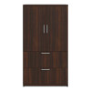Alera Seville Series Lateral File Storage Cabinet, 2-Shelf Enclosed Storage/2 File Drawers, 35.43" x 23.62" x 64.37",Mahogany