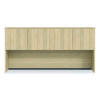 Alera Seville Hutch With Doors, 4 Compartments, 70.87w x 15.75d x 35.43h, Oak