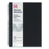 Wirebound Soft-Cover Business-Meeting Journal, Meeting-Minutes/Notes Format, Black Cover, (80) 9.5 x 6.5 Sheets
