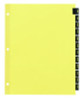 Preprinted Black Leather Tab Dividers, 12-Tab, Jan. To Dec., 11 x 8.5, Buff, 1 Set