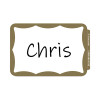 Self-Adhesive Name Badges, 3.5 X 2.25, Gold, 100/Box