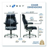 Meyer Bonded Leather Executive Chair, Supports Up To 275 Lb, 19" x 22.75", Navy Seat, Navy/Back, Silver Base
