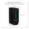 Manual Liquid Soap Dispenser, 5.8 x 10.3 x 3.9, Black