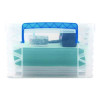Super Stacker Lift-Off Lid Storage Tote, 14.25 x 10.3 x 6.5, Transparent/Blue