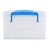 Super Stacker Lift-Off Lid Storage Tote, 14.25 x 10.3 x 6.5, Transparent/Blue