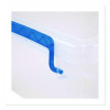 Super Stacker Lift-Off Lid Storage Tote, 14.25 x 10.3 x 6.5, Transparent/Blue