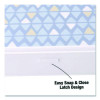 Pencil Case, Triangle Pattern, 2 Compartments, 5" x 8.75" x 2.75", Blue/White