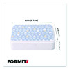 Pencil Case, Triangle Pattern, 2 Compartments, 5" x 8.75" x 2.75", Blue/White