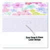 Pencil Case, Floral Pattern, 2 Compartments, 5" x 8.75" x 2.75", Pink/Yellow/Green