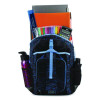 Bijoux Deluxe Backpack And Lunch Bag Bundle, 15.5" Laptop Sleeve, 12" x 8" x 18.5" And 7.5" x 4.25" x 9", Black/Blue Camo