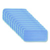 Microworks Flat Microfiber Specialty Pad, 11 x 5, Blue, Dozen
