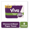 Signature Cloth Choose-A-Sheet Kitchen Roll Paper Towels,1-Ply, 5.1 x 11,White, 86 Sheets/Double Roll, 3 Rolls/Pk, 8 Packs/Ct