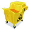 Maxirough Institutional Mop Bucket And Wringer, 32 To 35 Qt, Yellow