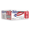 Double Zipper Storage Bags, Triple System Seal, Gallon, 10.56" x 10.75", Clear, 250/Box