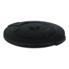 Utility Trash Can Lid For 32 Gal Trash Can, 22.22" Diameter x 3", Black