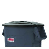 Utility Trash Can Lid For 44 Gal Trash Can, 24.88" Diameter x 3", Black