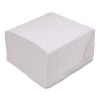 Linen-Feel Flat Napkins, 1-Ply, 16 x 16, White, 1,000/Carton