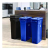23 Gallon Resin Slim Trash Can Paper Recycling Lid, 11.87 x 20.25 x 1.35, Blue