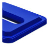 23 Gallon Resin Slim Trash Can Paper Recycling Lid, 11.87 x 20.25 x 1.35, Blue