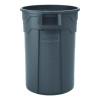 Injection Molded Utility Trash Can, 32 Gal, Plastic/Resin, Gray