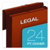 Heavy-Duty Expanding Wallet, 7" Expansion, 1 Section, Elastic Cord Closure, Legal Size, Redrope