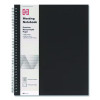 Wirebound Soft-Cover Business-Meeting Journal, Meeting-Minutes/Notes Format, Black Cover, (80) 11 x 8.5 Sheets