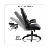 Vortex Bonded Leather Gaming Chair, Supports Up To 301 Lbs, 17.9" To 21.6" Seat Height, Gray/Black Back, Black Base