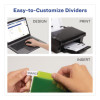 Insertable Big Tab Plastic Dividers, 8-Tab, 11 x 17, Assorted Colors, 1 Set