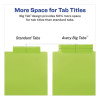 Insertable Big Tab Plastic Dividers, 8-Tab, 11 x 17, Assorted Colors, 1 Set
