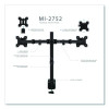 Full Motion Dual Monitor Desktop Mount, For 17" To 27" Monitors, 360 Degree Rotation, +/-90 Degree Tilt, Black, Supports 22Lb
