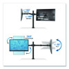 Full Motion Dual Monitor Desktop Mount, For 17" To 27" Monitors, 360 Degree Rotation, +/-90 Degree Tilt, Black, Supports 22Lb