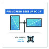 Full Motion Dual Monitor Desktop Mount, For 17" To 27" Monitors, 360 Degree Rotation, +/-90 Degree Tilt, Black, Supports 22Lb