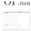 Workstyle Monthly Desk Pad Calendar, 21.75 x 17, White Sheets, Teal Headband/Clear Corners, 12-Month (Jan-Dec): 2026