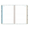 Elizabeth Weekly/Monthly Planner, 8.5 x 5.5, Floral Artwork, Blue Cover, 12-Month (Jan-Dec): 2026