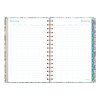Elizabeth Weekly/Monthly Planner, 8.5 x 5.5, Floral Artwork, Blue Cover, 12-Month (Jan-Dec): 2026