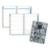 Elizabeth Weekly/Monthly Planner, 8.5 x 5.5, Floral Artwork, Blue Cover, 12-Month (Jan-Dec): 2026