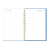 Weekly/Monthly Calista Floral Planners, 8.5 x 5.5, Floral Artwork, Blue/Purple/Green Cover, 13-Month: Jan 2026 To Jan 2027