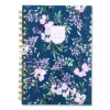 Weekly/Monthly Calista Floral Planners, 8.5 x 5.5, Floral Artwork, Blue/Purple/Green Cover, 13-Month: Jan 2026 To Jan 2027