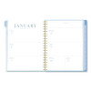 Weekly/Monthly Calista Floral Planners, 11 x 8.5, Floral Artwork, Blue/Purple/Green Cover, 13 Month: Jan 2026 To Jan 2027