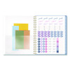 Weekly/Monthly Calista Floral Planners, 11 x 8.5, Floral Artwork, Blue/Purple/Green Cover, 13 Month: Jan 2026 To Jan 2027