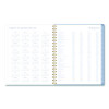 Weekly/Monthly Calista Floral Planners, 11 x 8.5, Floral Artwork, Blue/Purple/Green Cover, 13 Month: Jan 2026 To Jan 2027
