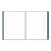 Hera Weekly Monthly Planner, Wavy Lines, 11 x 8.5, Black/Gold Cover, 12-Month (Jan To Dec): 2026